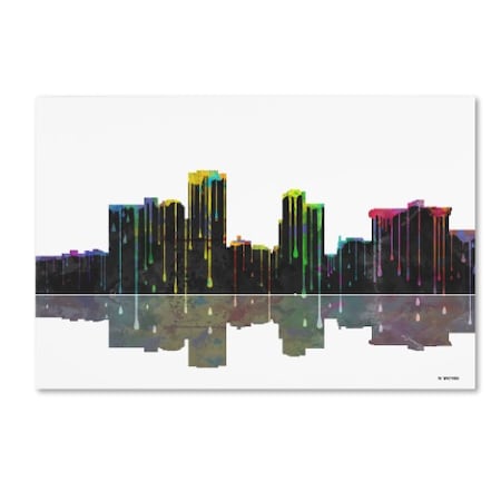 Marlene Watson 'Little Rock Arkansas Skyline II' Canvas Art,30x47